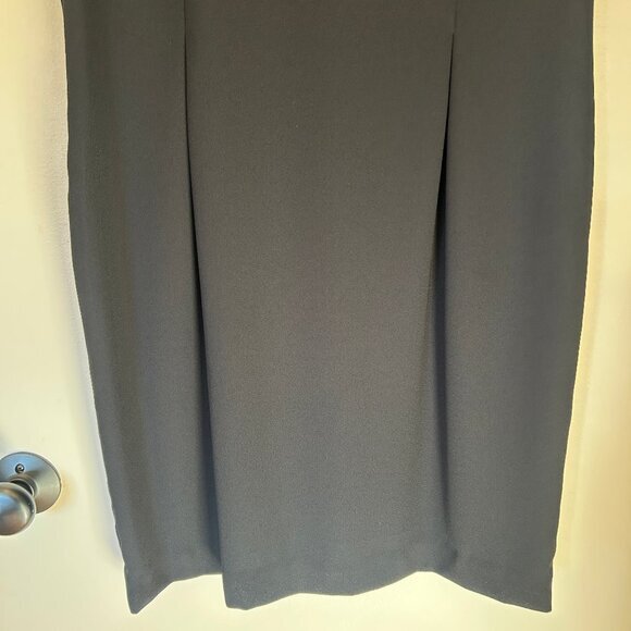 VINTAGE Jacqueline Ferrar short-sleeved black midi dress sz M - Picture 5 of 8